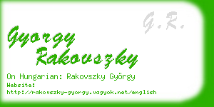 gyorgy rakovszky business card
